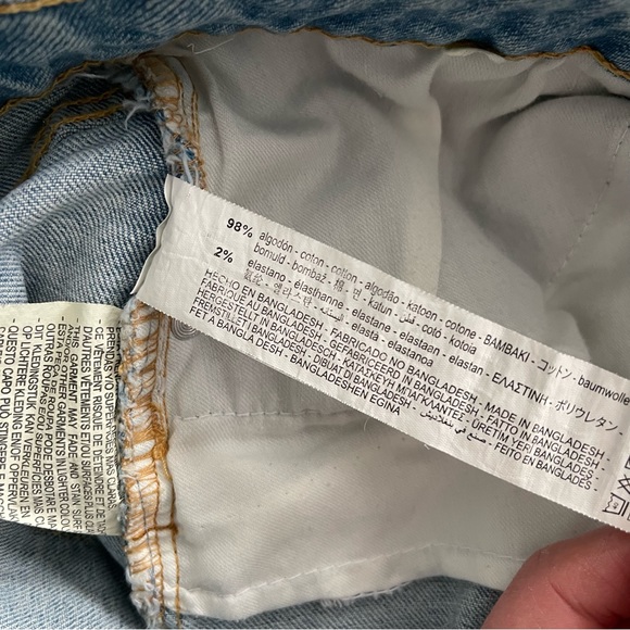 Zara Festival Jean Shorts Light Wash Size 4/26 - Picture 5 of 5